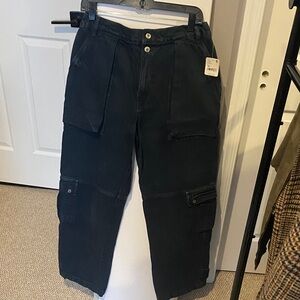 Free People Navy Cargo Pants